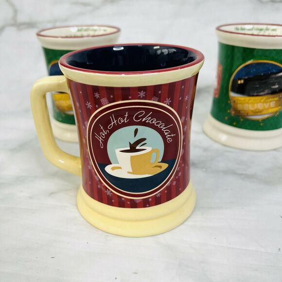Polar Express Train Ride Believe Hot Chocolate Mug Set of 3 - Picture 4 of 8